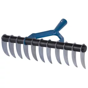   Fűszellőztető, gyepszellőztető gereblye, 11 fogú, acél