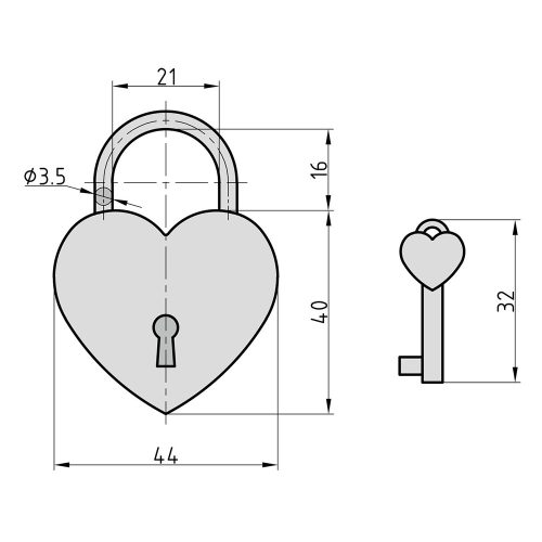 Basi-Heart Lock szerelemlakat