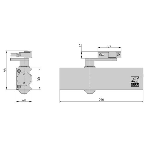 Basi-TS 200-karos ajtócsukó