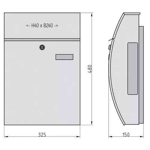 Basi-BK 1000Z1 nagyméretű újságtartós postaláda