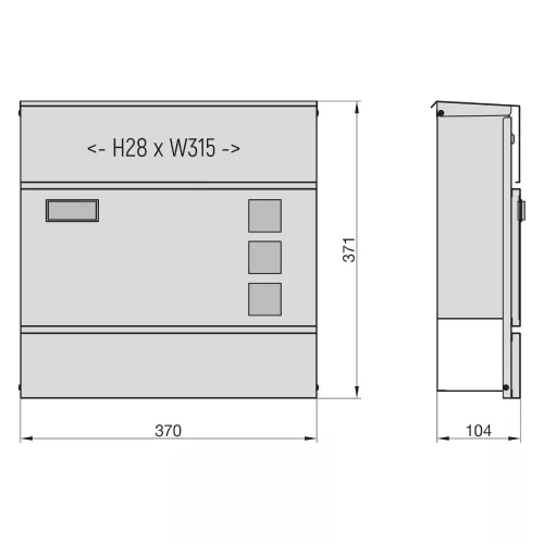 Basi-BK 380M-modern újságtartós postaláda