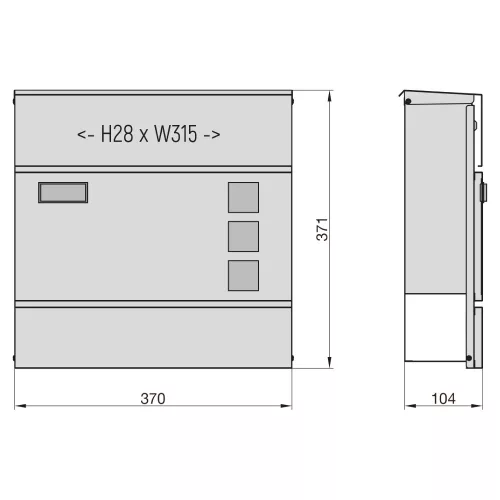 Basi-BK 380M-modern újságtartós postaláda