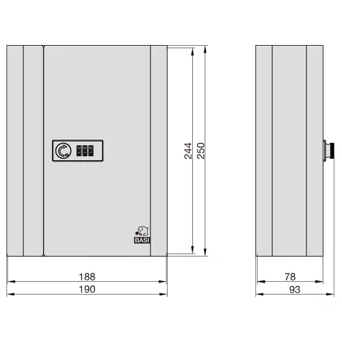 Basi-SK 80 20-számzáras kulcskazetta