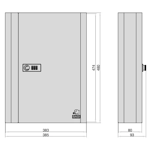 Basi-SK 80 104-exkluzív számzáras kulcskazetta