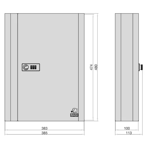 Basi-SK 80 204-exkluzív számzáras kulcskazetta