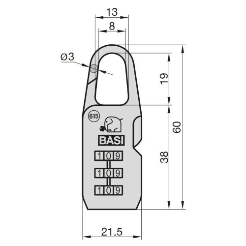 Basi-KS 615 bőröndlakat