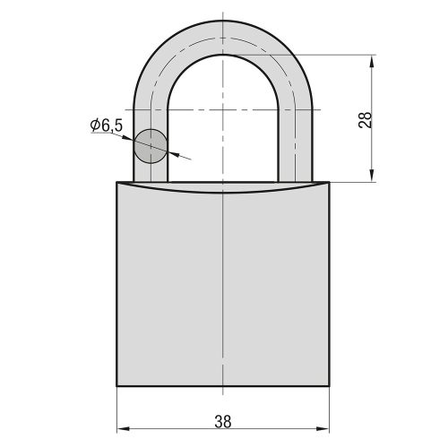 Basi-VHS 619-színes alumínium lakat