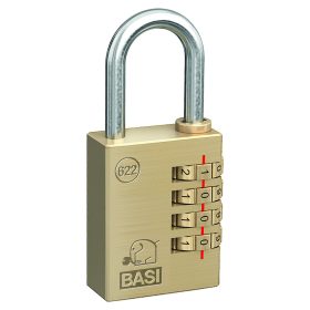 Basi-VHS 622 40 számzáras réz lakat
