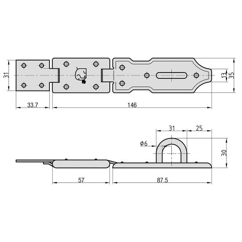 Basi-SF 10 140 időjárásálló lakatpánt