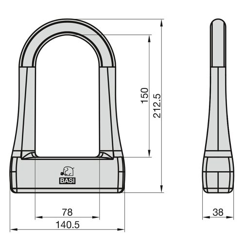 Basi-ZR 315 kerékpár U lakat