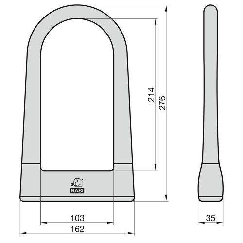Basi-ZR 316 kerékpár U lakat