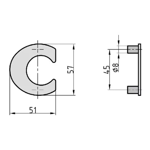 Basi-HN 150 c nemesacél házszám