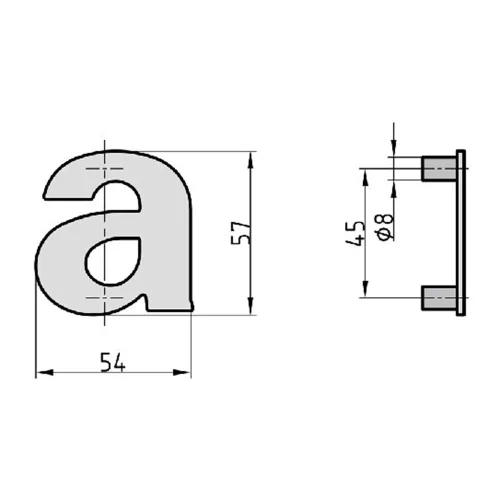 Basi-HN 160 a modern házszám