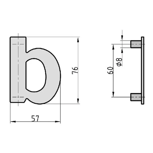 Basi-HN 160 b modern házszám