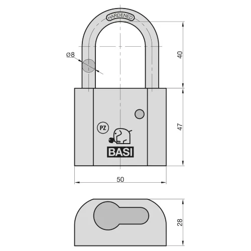 Basi-VHS PZ félcilinderes réz lakat