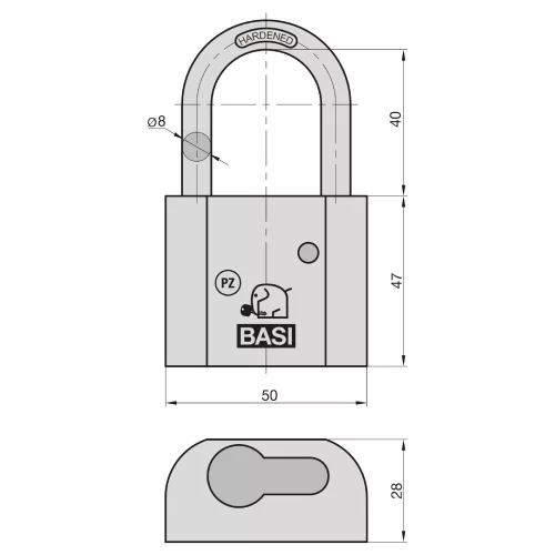 Basi-VHS PZ Ni-félcilinderes réz lakat