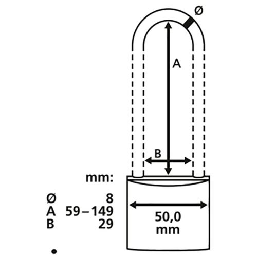 Burg Wachter-Magno 400 E HB 50 Flex állítható kengyelű biztonsági lakat