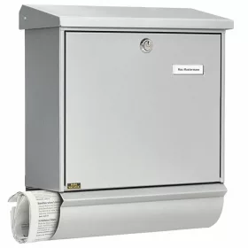   Burg Wachter-ComfortSet 91300 SI nagyméretű kerítésen kívüli postaláda újságtartóval