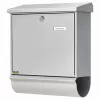 Burg Wachter-ComfortSet 91300 SI nagyméretű kerítésen kívüli postaláda újságtartóval