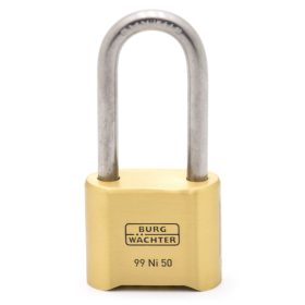   Burg Wachter-No 99 Ni 50 HB 65 SB rozsdamentes biztonsági számzáras lakat