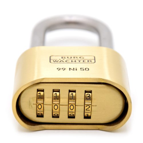 Burg Wachter-No 99 Ni 50 HB 65 SB rozsdamentes biztonsági számzáras lakat