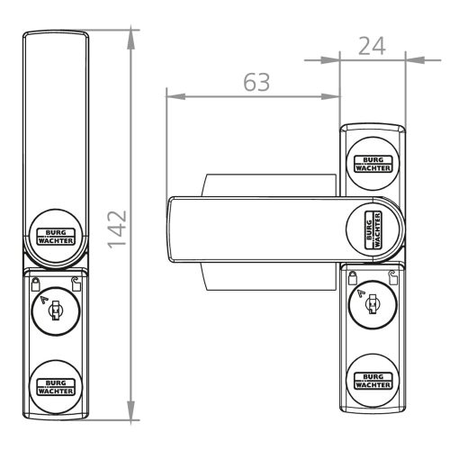 Burg Wachter-WS 11 W-biztonsági ablakzár és erkélyajtózár