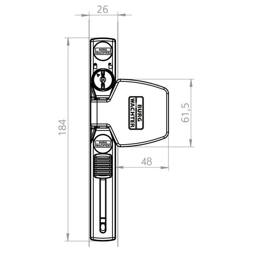 Burg Wachter-WS 33 BR biztonsági ablakzár és ajtózár