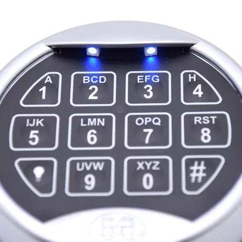 M-Locks-PL 3015-fém billentyűzet elemtartóval és LED világítással