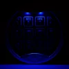 M-Locks-PL 3015-fém billentyűzet elemtartóval és LED világítással
