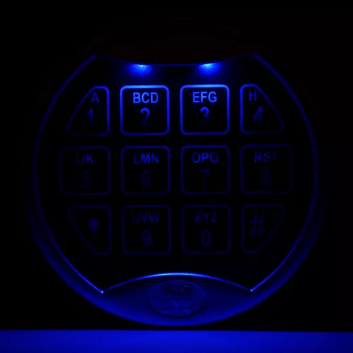 M-Locks-PL 3015-fém billentyűzet elemtartóval és LED világítással