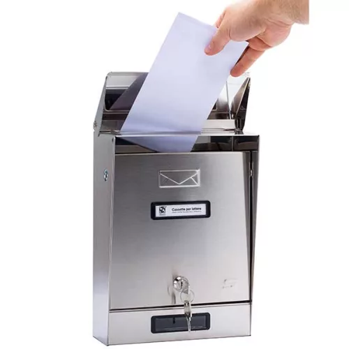 Silmec-Prima kerítésen kívüli inox postaláda