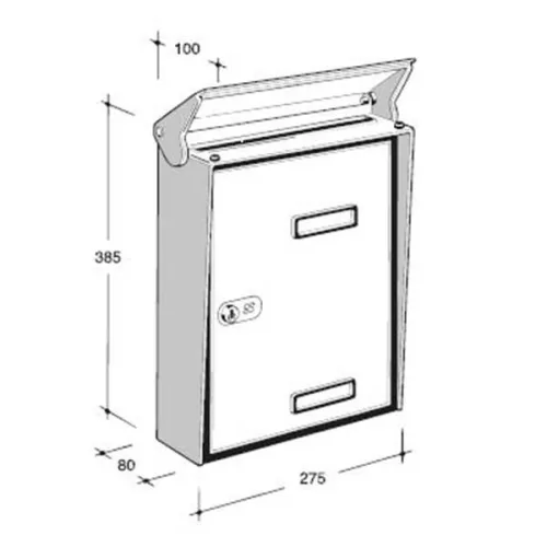 Silmec-Esterno kültéri inox postaláda