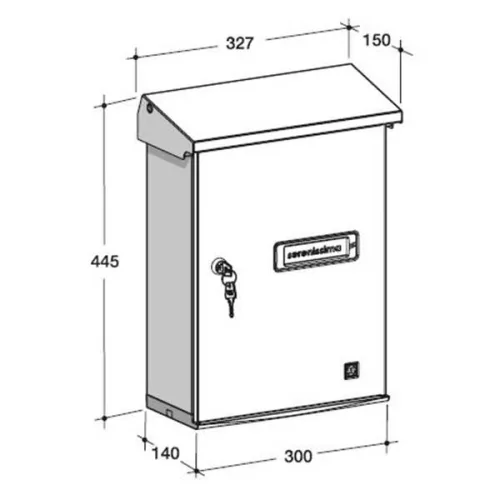 Silmec-Serenissima nagyméretű inox postaláda