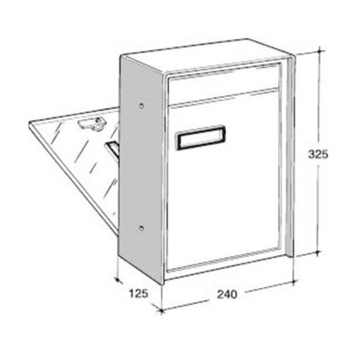 Silmec-Interno 380 kerítésbe építhető alumínium postaláda