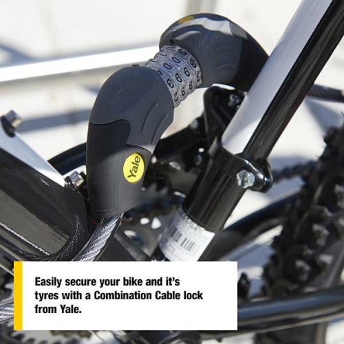 Yale-YCC1/10/185/1 számzáras kerékpárzár megvilágított számokkal