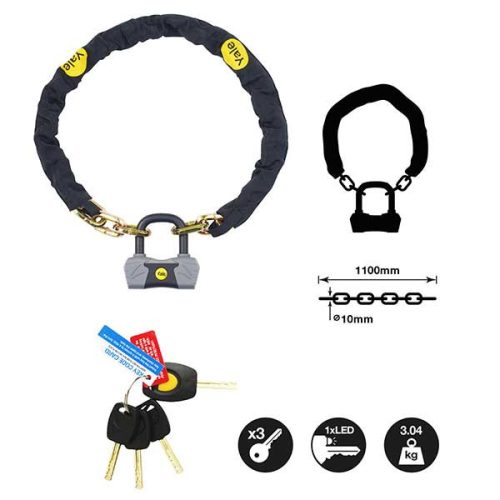 Yale-YCL3/10/110/1-nagybiztonságú lánc és lakat kombináció