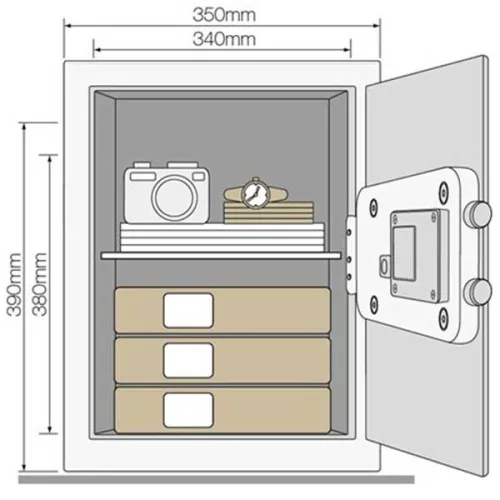 Yale-YSV/390/DB nagyméretű széf elektronikus zárral