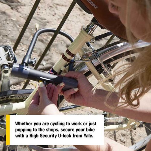 Yale-YUL2C/13/230/1 kerékpár U lakat és sodrony kombináció
