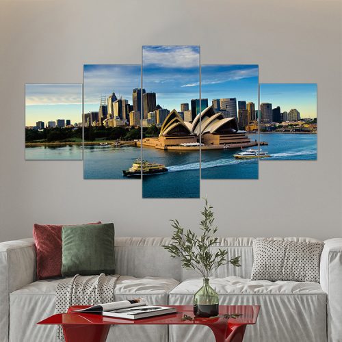 Vászon falikép szett, 5 részes, 150 X 80 cm