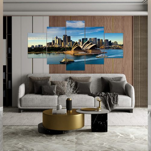 Vászon falikép szett, 5 részes, 150 X 80 cm