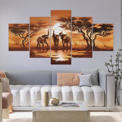 Vászon falikép szett, 5 részes, 150 X 80 cm