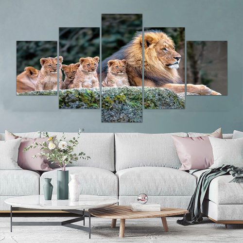 Vászon falikép szett, 5 részes, 150 X 80 cm