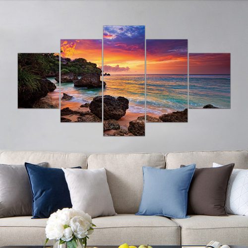 Vászon falikép szett, 5 részes, 150 X 80 cm