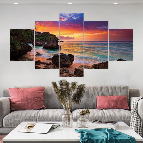 Vászon falikép szett, 5 részes, 150 X 80 cm