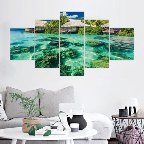 Vászon falikép szett, 5 részes, 150 X 80 cm