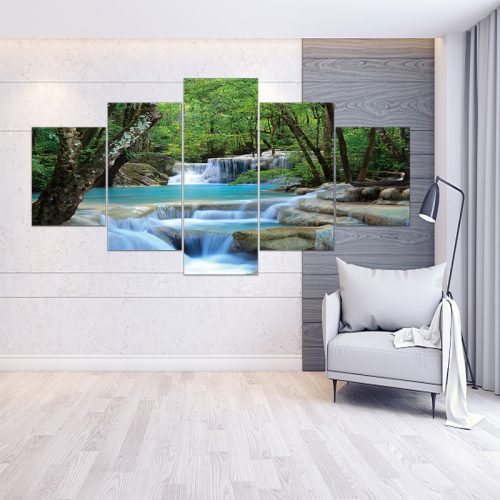 Vászon falikép szett, 5 részes, 150 X 80 cm