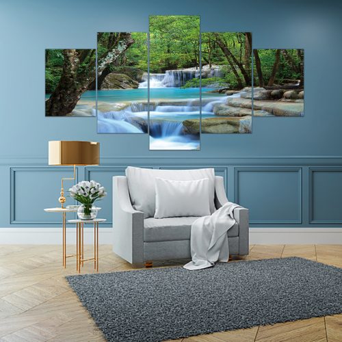 Vászon falikép szett, 5 részes, 150 X 80 cm