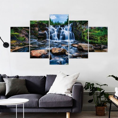 Vászon falikép szett, 5 részes, 150 X 80 cm