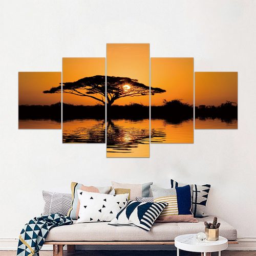 Vászon falikép szett, 5 részes, 150 X 80 cm