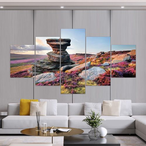 Vászon falikép szett, 5 részes, 150 X 80 cm